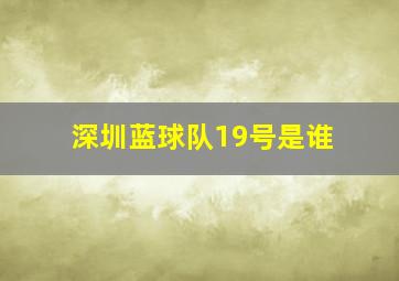 深圳蓝球队19号是谁