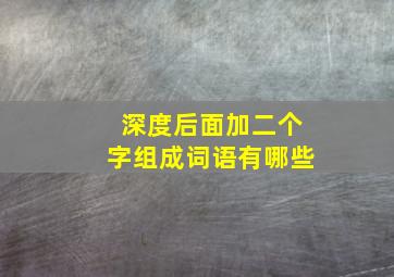 深度后面加二个字组成词语有哪些