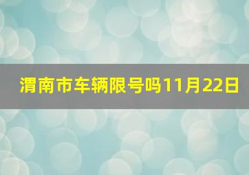 渭南市车辆限号吗11月22日