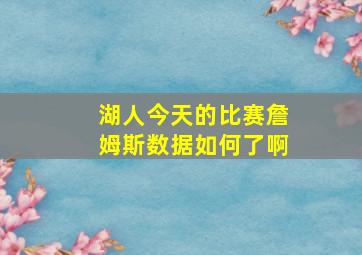 湖人今天的比赛詹姆斯数据如何了啊