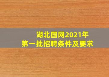 湖北国网2021年第一批招聘条件及要求