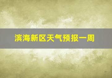 滨海新区天气预报一周