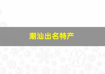 潮汕出名特产