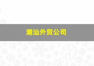 潮汕外贸公司