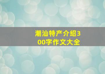 潮汕特产介绍300字作文大全