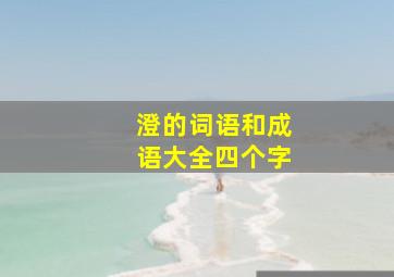 澄的词语和成语大全四个字