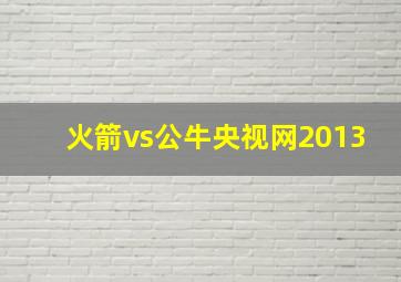 火箭vs公牛央视网2013