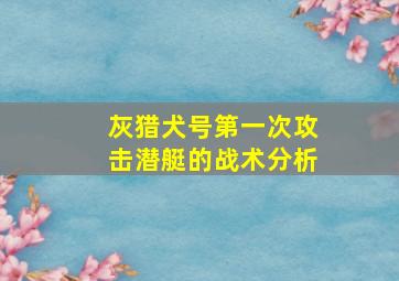 灰猎犬号第一次攻击潜艇的战术分析