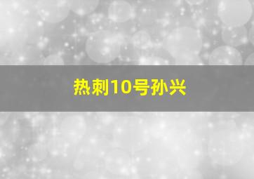 热刺10号孙兴