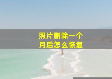 照片删除一个月后怎么恢复