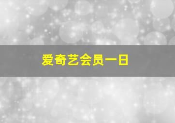 爱奇艺会员一日