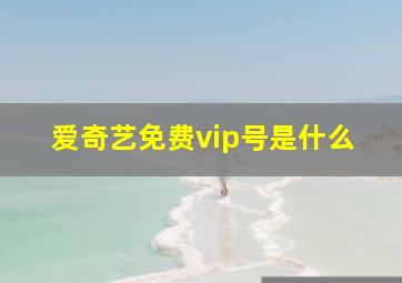 爱奇艺免费vip号是什么