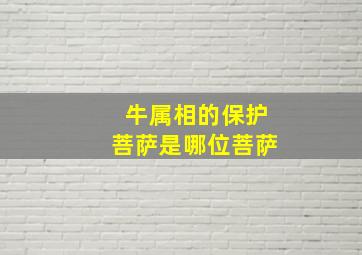 牛属相的保护菩萨是哪位菩萨