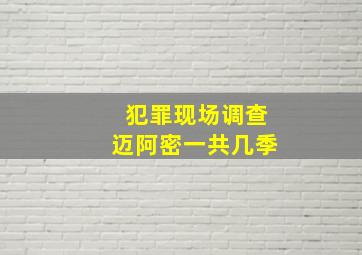 犯罪现场调查迈阿密一共几季