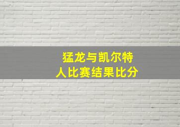 猛龙与凯尔特人比赛结果比分