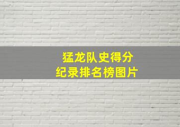 猛龙队史得分纪录排名榜图片