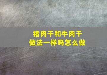 猪肉干和牛肉干做法一样吗怎么做