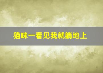 猫咪一看见我就躺地上