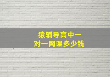 猿辅导高中一对一网课多少钱