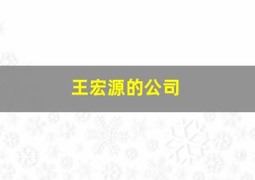 王宏源的公司