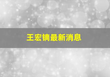 王宏镝最新消息