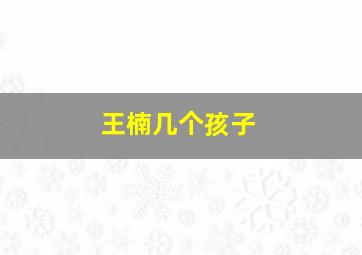 王楠几个孩子