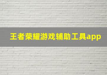 王者荣耀游戏辅助工具app