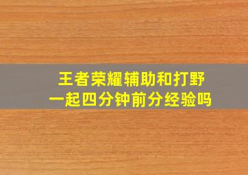 王者荣耀辅助和打野一起四分钟前分经验吗