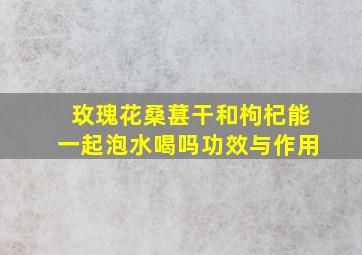 玫瑰花桑葚干和枸杞能一起泡水喝吗功效与作用