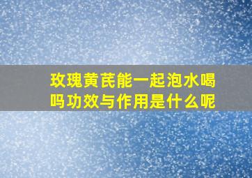 玫瑰黄芪能一起泡水喝吗功效与作用是什么呢