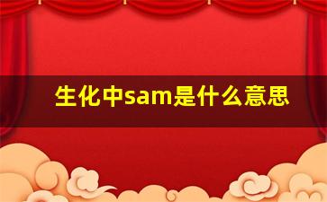 生化中sam是什么意思