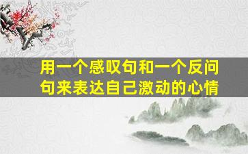 用一个感叹句和一个反问句来表达自己激动的心情