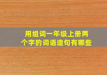 用组词一年级上册两个字的词语造句有哪些