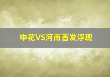 申花VS河南首发浮现