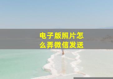 电子版照片怎么弄微信发送