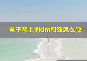 电子琴上的dm和弦怎么弹