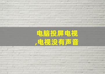 电脑投屏电视,电视没有声音