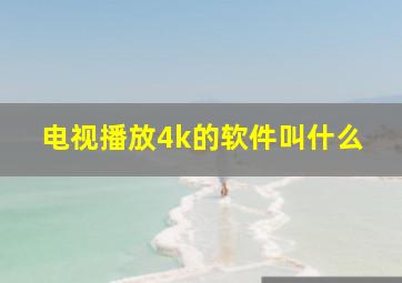 电视播放4k的软件叫什么