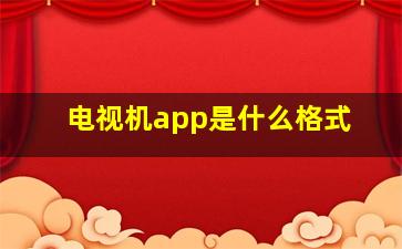 电视机app是什么格式