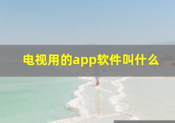 电视用的app软件叫什么