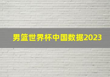 男篮世界杯中国数据2023