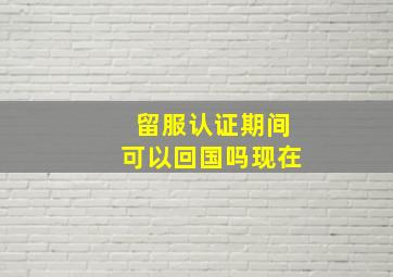 留服认证期间可以回国吗现在