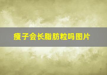 瘦子会长脂肪粒吗图片