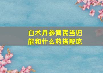 白术丹参黄芪当归能和什么药搭配吃