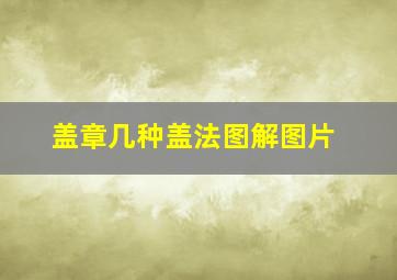 盖章几种盖法图解图片