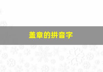 盖章的拼音字