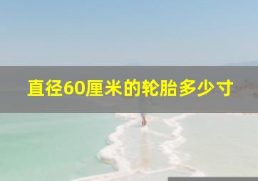 直径60厘米的轮胎多少寸