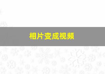 相片变成视频