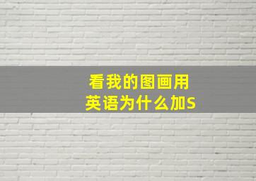 看我的图画用英语为什么加S