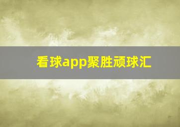 看球app聚胜顽球汇